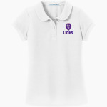 LUHI Lions Port Authority Girls Silk Touch Peter Pan Collar Polo Front Thumbnail