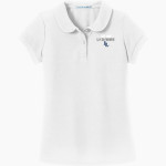 La Lumiere School Lakers Online Store Port Authority Girls Silk Touch Peter Pan Collar Polo Front Thumbnail