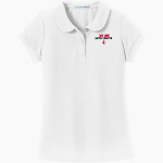 Jupiter Christian Eagles Port Authority Girls Silk Touch Peter Pan Collar Polo Front Thumbnail