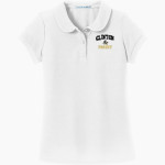 Clinton Dark Horses <span class="pdp-name-mascot">Clinton Dark Horses</span> Port Authority Girls Silk Touch Peter Pan Collar Polo Front Thumbnail