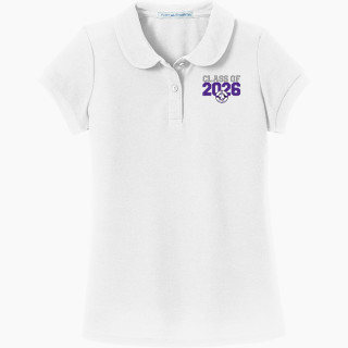 Port Authority Girls Silk Touch Peter Pan Collar Polo