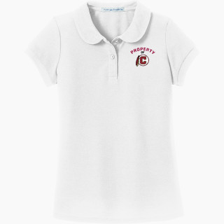 Port Authority Girls Silk Touch Peter Pan Collar Polo