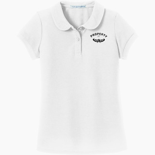 Port Authority Girls Silk Touch Peter Pan Collar Polo