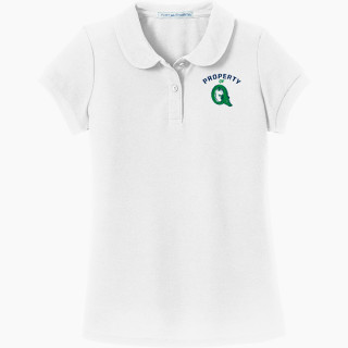 Port Authority Girls Silk Touch Peter Pan Collar Polo