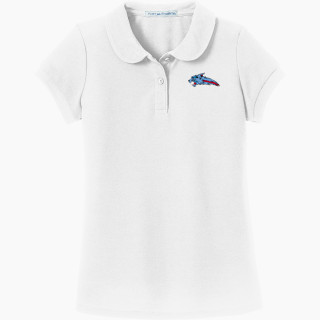 Port Authority Girls Silk Touch Peter Pan Collar Polo