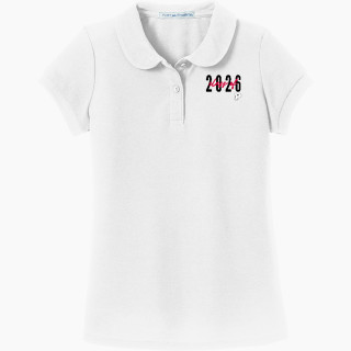 Port Authority Girls Silk Touch Peter Pan Collar Polo