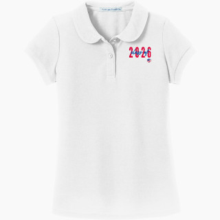 Port Authority Girls Silk Touch Peter Pan Collar Polo
