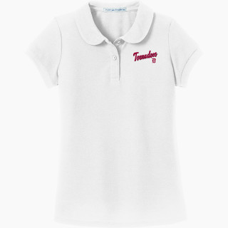 Port Authority Girls Silk Touch Peter Pan Collar Polo