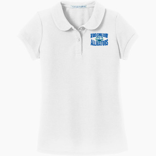 Port Authority Girls Silk Touch Peter Pan Collar Polo