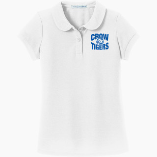 Port Authority Girls Silk Touch Peter Pan Collar Polo