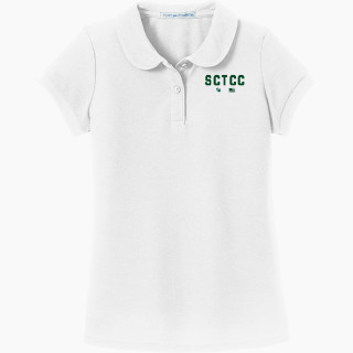 Port Authority Girls Silk Touch Peter Pan Collar Polo