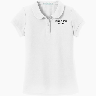 Port Authority Girls Silk Touch Peter Pan Collar Polo