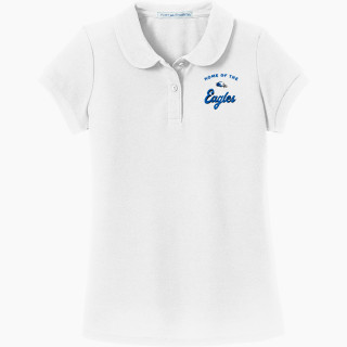 Port Authority Girls Silk Touch Peter Pan Collar Polo