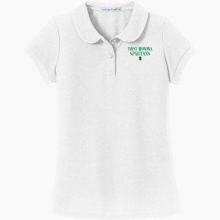 Port Authority Girls Silk Touch Peter Pan Collar Polo
