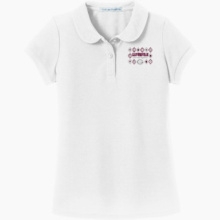 Port Authority Girls Silk Touch Peter Pan Collar Polo