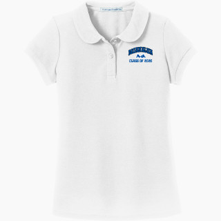 Port Authority Girls Silk Touch Peter Pan Collar Polo