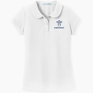 Port Authority Girls Silk Touch Peter Pan Collar Polo