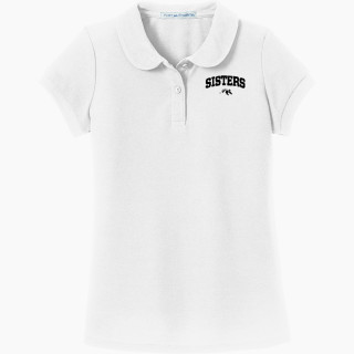 Port Authority Girls Silk Touch Peter Pan Collar Polo