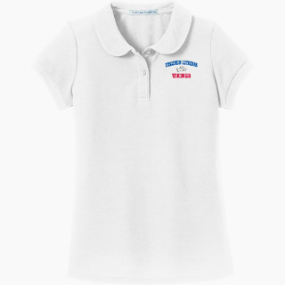 Port Authority Girls Silk Touch Peter Pan Collar Polo