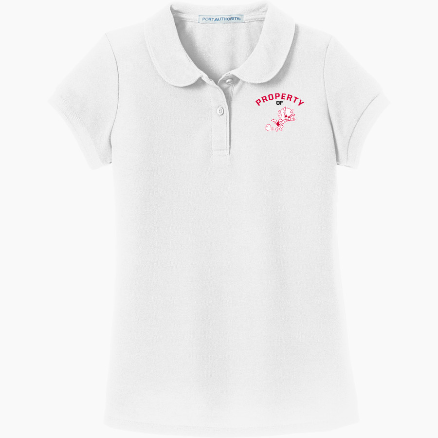 LINDHURST HIGH SCHOOL BLAZERS <span class="pdp-name-mascot">LINDHURST BLAZERS</span> Port Authority Girls Silk Touch Peter Pan Collar Polo