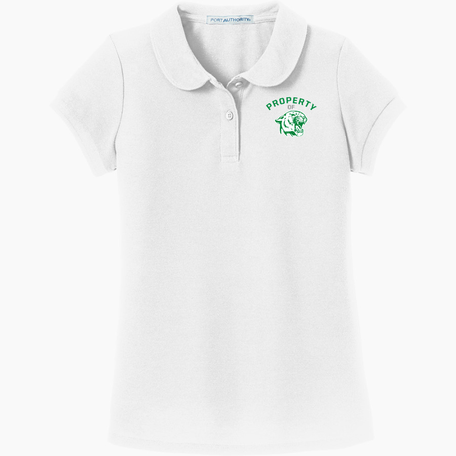 COLUMBUS HIGH SCHOOL COUGARS Port Authority Girls Silk Touch Peter Pan Collar Polo