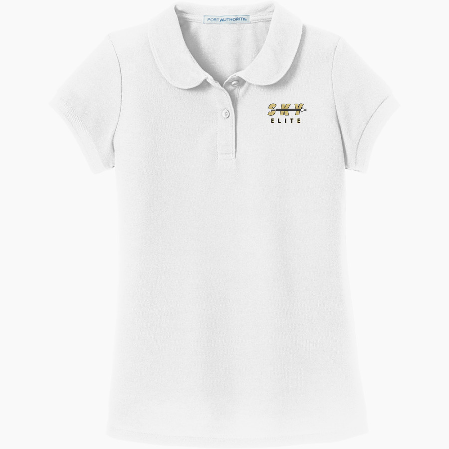 S.K.Y. Development Online Store Port Authority Girls Silk Touch Peter Pan Collar Polo