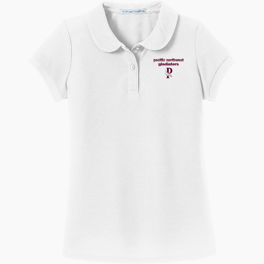 Pacific Northwest Gladiators <span class="pdp-name-mascot">Pacific Northwest Christian College Gladiators</span> Port Authority Girls Silk Touch Peter Pan Collar Polo