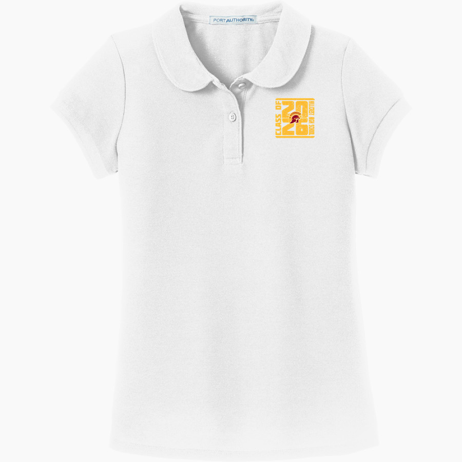 HILLCREST HIGH SCHOOL TROJANS <span class="pdp-name-mascot">Hillcrest High School TROJANS</span> Port Authority Girls Silk Touch Peter Pan Collar Polo
