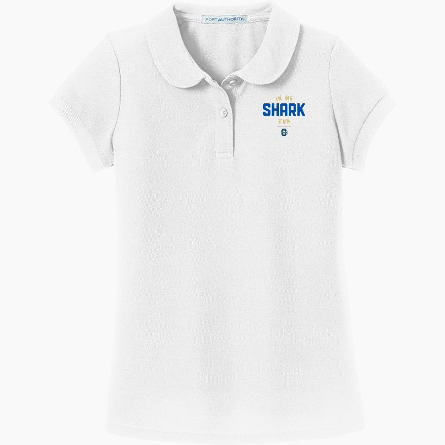 Divine Savior Academy Sharks <span class="pdp-name-mascot">Divine Savior Sharks</span> Port Authority Girls Silk Touch Peter Pan Collar Polo