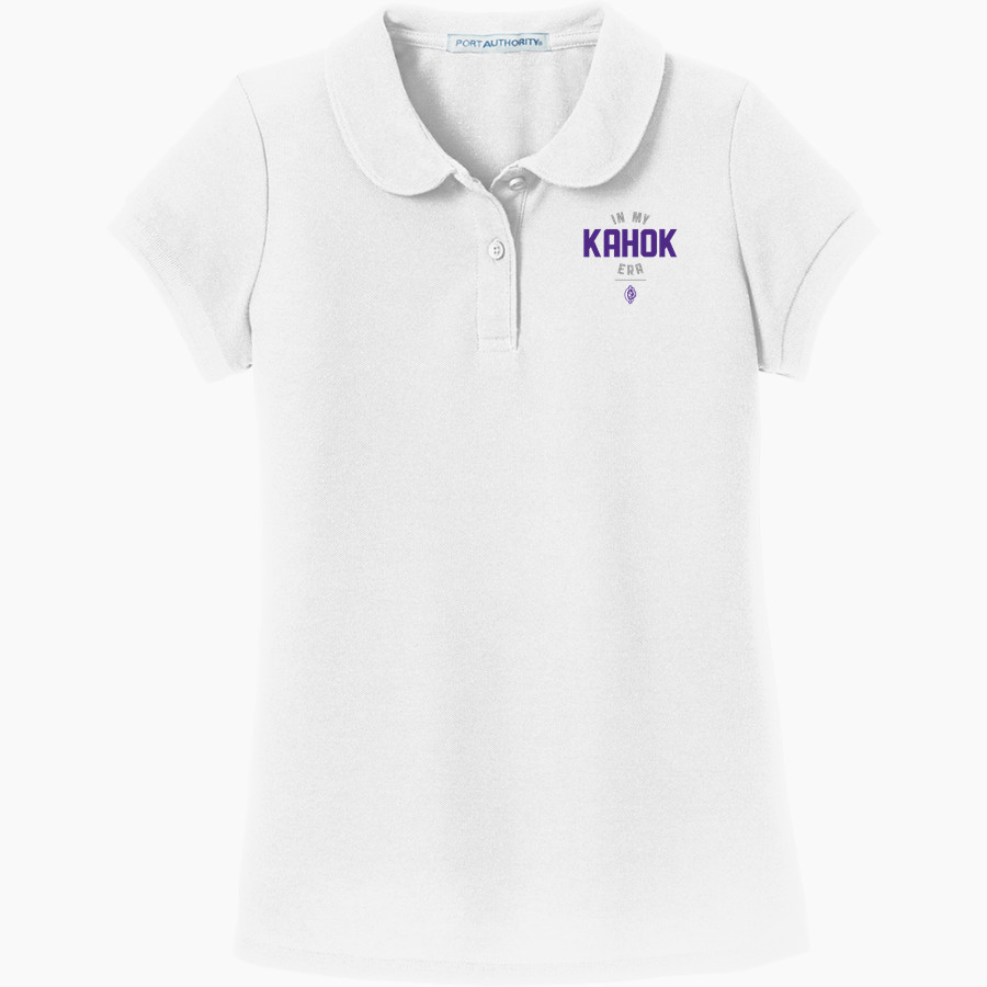 Collinsville Kahoks Port Authority Girls Silk Touch Peter Pan Collar Polo