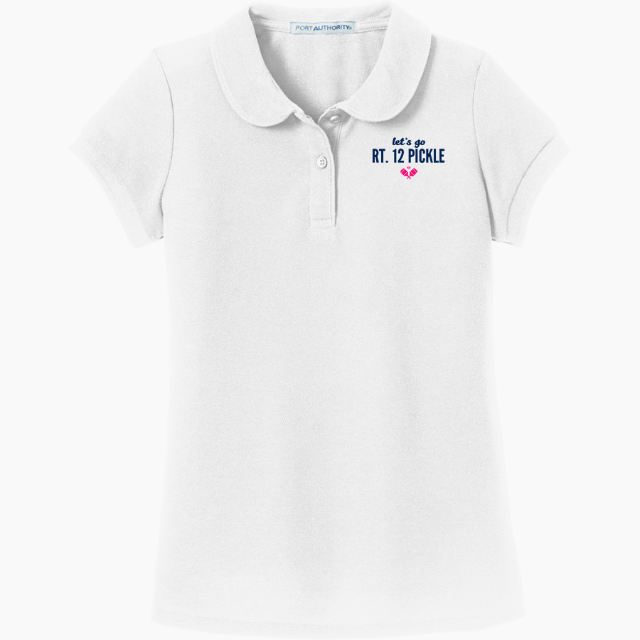 Rt. 12 Pickle Rt. 12 Pickle <span class="pdp-name-mascot">Rt. 12 Pickle</span> Port Authority Girls Silk Touch Peter Pan Collar Polo