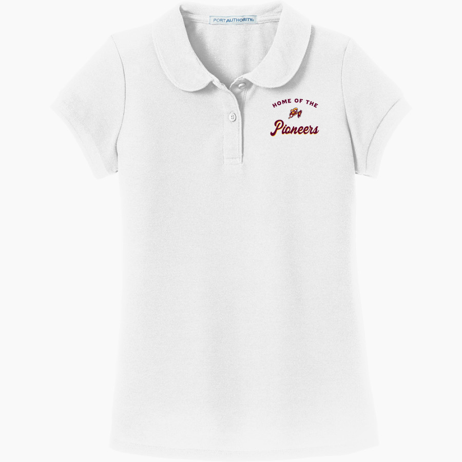 WICHITA WEST HIGH SCHOOL PIONEERS <span class="pdp-name-mascot">WICHITA WEST PIONEERS</span> Port Authority Girls Silk Touch Peter Pan Collar Polo