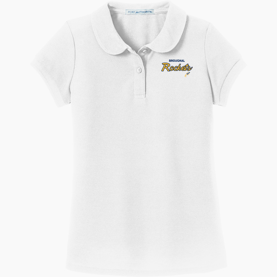 Broughal Rockets <span class="pdp-name-mascot">Broughal Rockets</span> Port Authority Girls Silk Touch Peter Pan Collar Polo