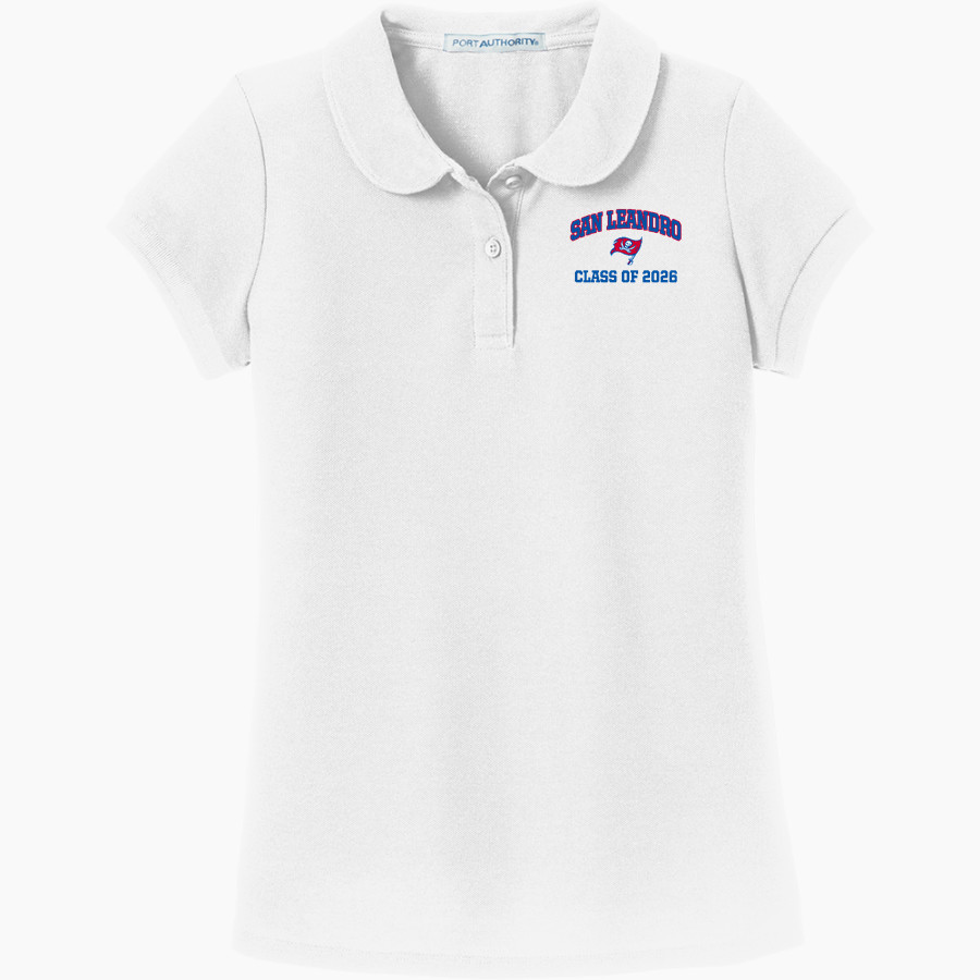 SAN LEANDRO HIGH SCHOOL PIRATES <span class="pdp-name-mascot">SAN LEANDRO PIRATES</span> Port Authority Girls Silk Touch Peter Pan Collar Polo