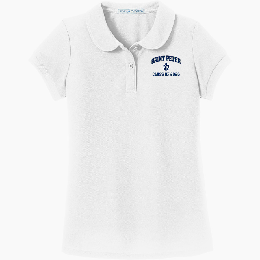 Saint Peter High School SAINTS ONLINE STORE <span class="pdp-name-mascot">Saint Peter Saints</span> Port Authority Girls Silk Touch Peter Pan Collar Polo