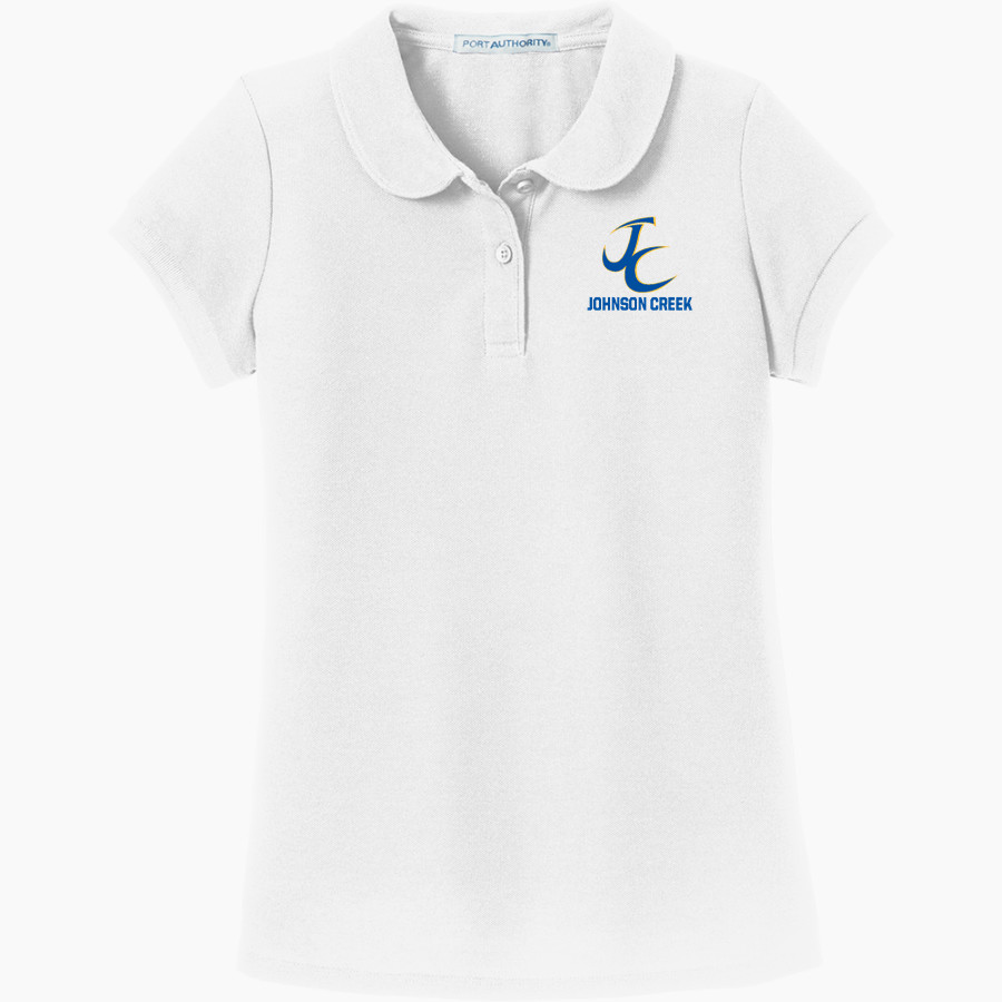 Johnson Creek BlueJays <span class="pdp-name-mascot">Johnson Creek Blue Jays</span> Port Authority Girls Silk Touch Peter Pan Collar Polo