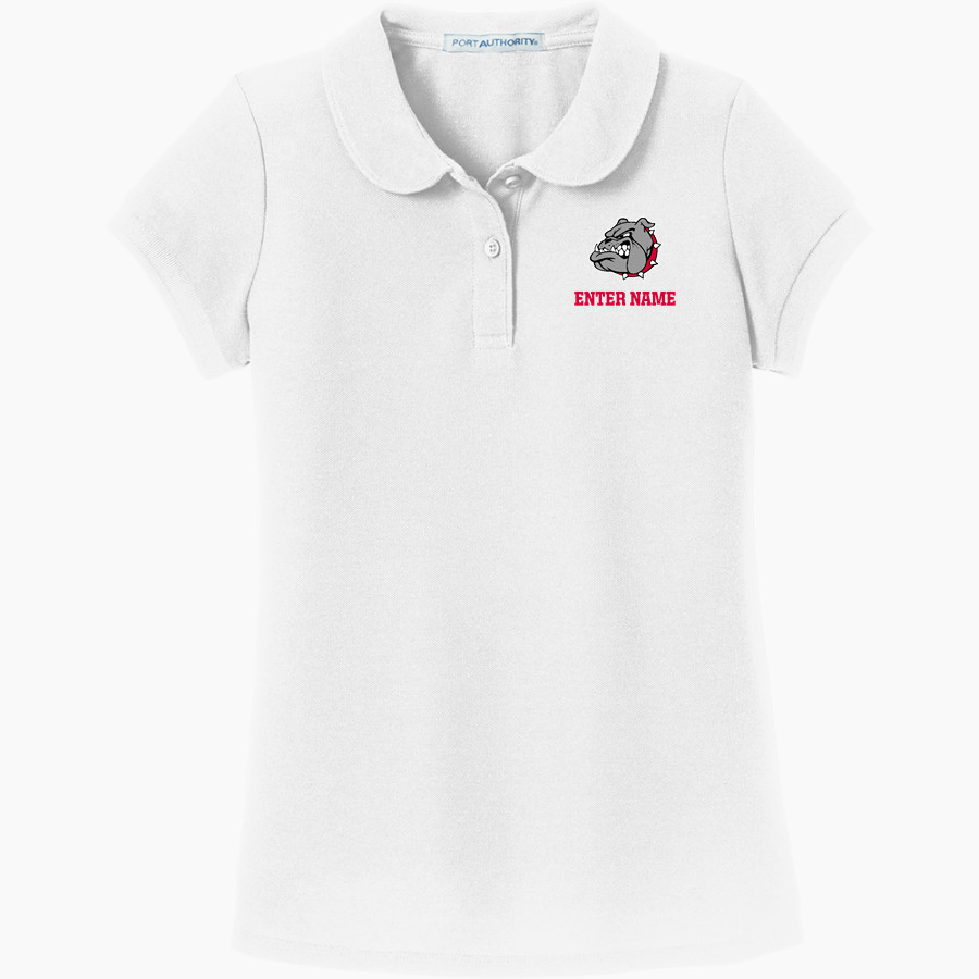 Boiling Springs Middle School bulldogs offical sideline store <span class="pdp-name-mascot">Boiling Springs Bulldogs</span> Port Authority Girls Silk Touch Peter Pan Collar Polo