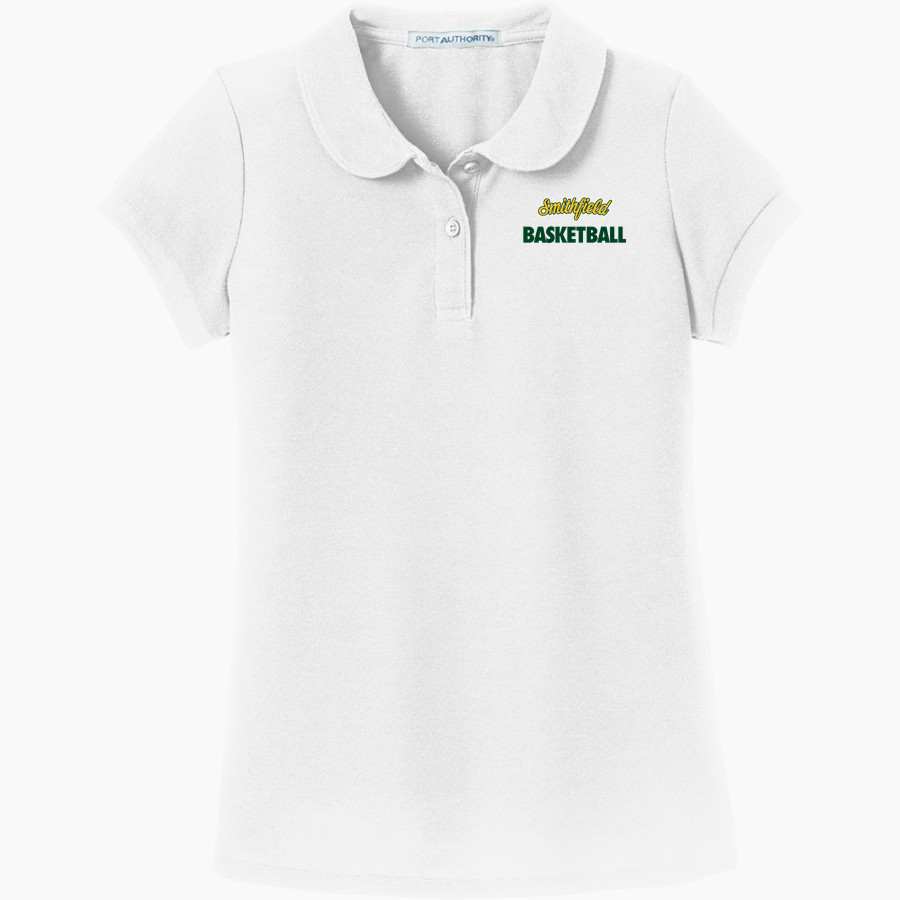 Smithfield Basketball Association Port Authority Girls Silk Touch Peter Pan Collar Polo