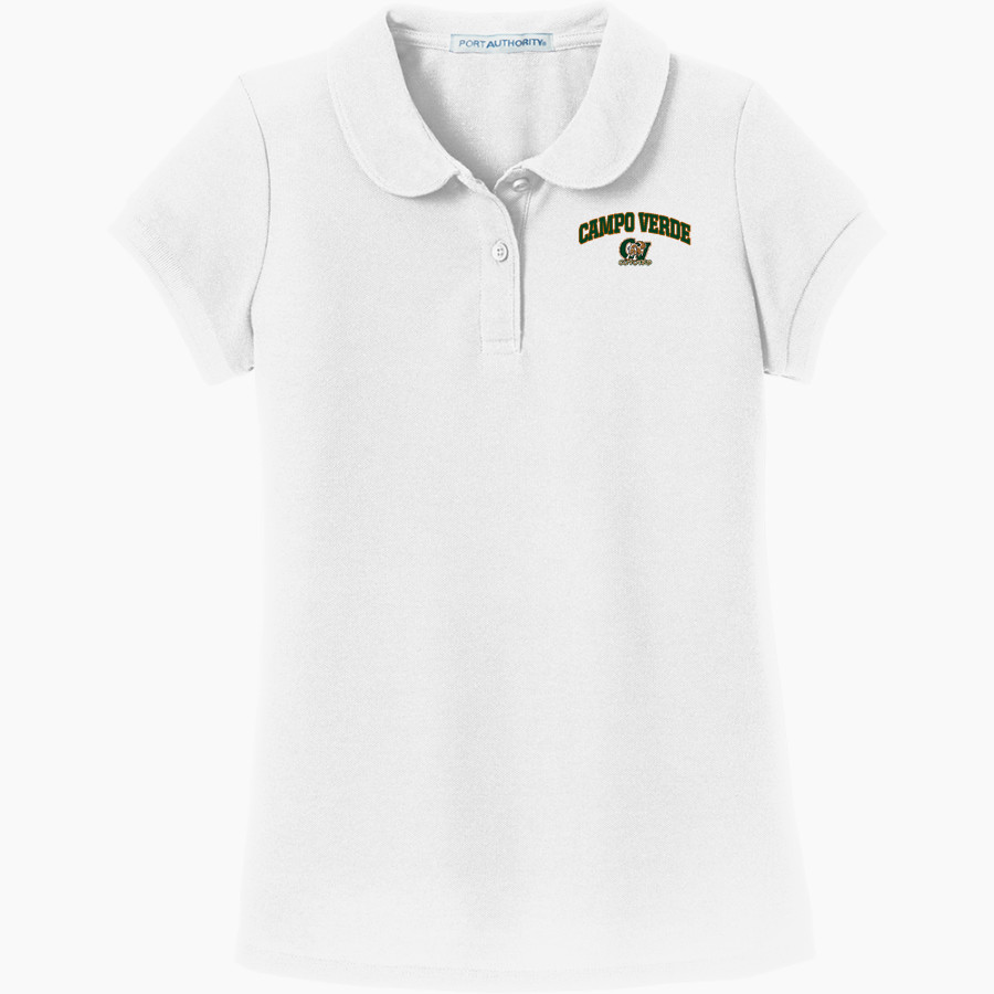 CAMPO VERDE HIGH SCHOOL COYOTES <span class="pdp-name-mascot">CAMPO VERDE COYOTES</span> Port Authority Girls Silk Touch Peter Pan Collar Polo