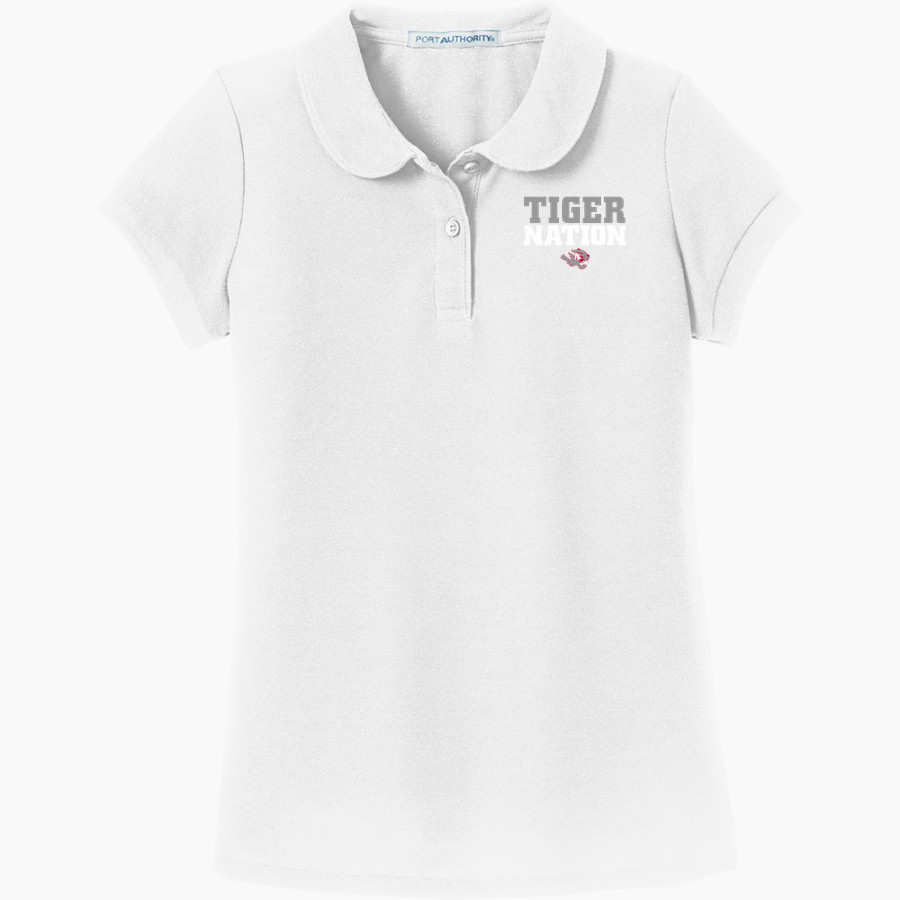 FISHERS HIGH SCHOOL TIGERS Port Authority Girls Silk Touch Peter Pan Collar Polo