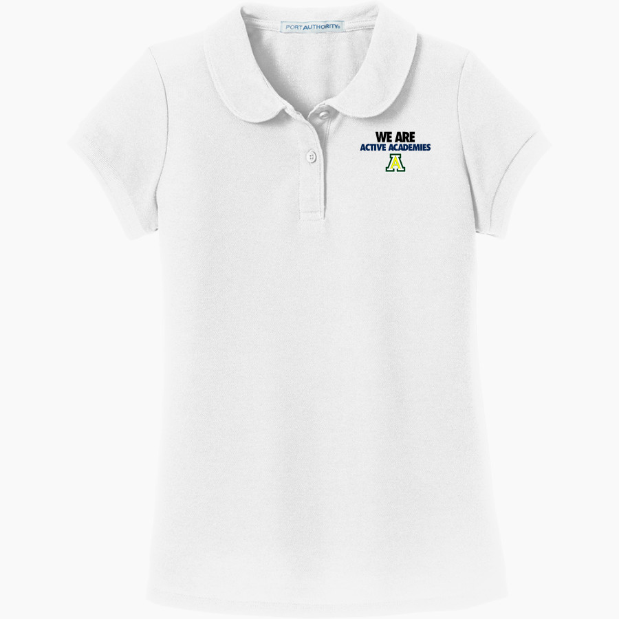Active Academies Active Academy <span class="pdp-name-mascot">Active Academy</span> Port Authority Girls Silk Touch Peter Pan Collar Polo