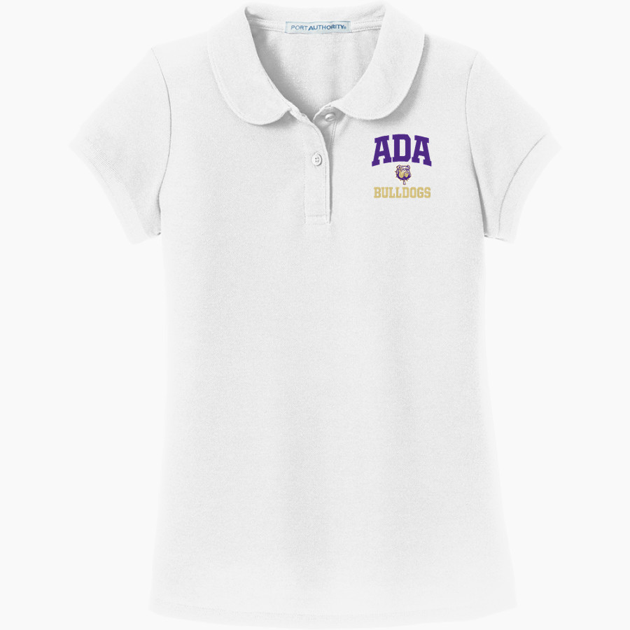 ADA HIGH SCHOOL BULLDOGS Port Authority Girls Silk Touch Peter Pan Collar Polo