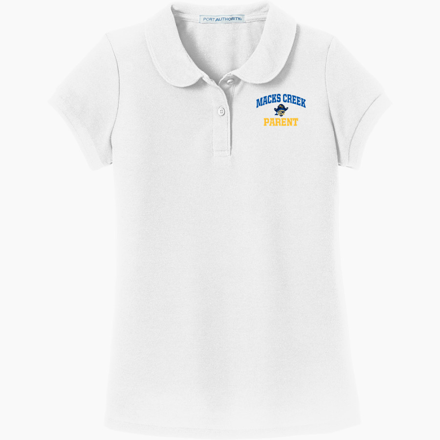 Macks Creek Pirates <span class="pdp-name-mascot">Macks Creek Pirates</span> Port Authority Girls Silk Touch Peter Pan Collar Polo