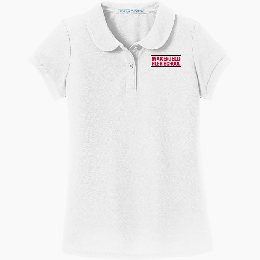 WAKEFIELD HIGH SCHOOL WARRIORS <span class="pdp-name-mascot">WAKEFIELD WARRIORS</span> Port Authority Girls Silk Touch Peter Pan Collar Polo
