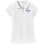 WEST HIGH SCHOOL WILDCATS <span class="pdp-name-mascot">WEST WILDCATS</span> Port Authority Girls Silk Touch Peter Pan Collar Polo Front Thumbnail