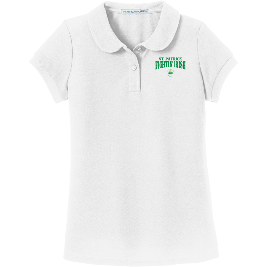 St. Patrick Fightin' Irish <span class="pdp-name-mascot">St. Patrick Fightin' Irish Men</span> Port Authority Girls Silk Touch Peter Pan Collar Polo