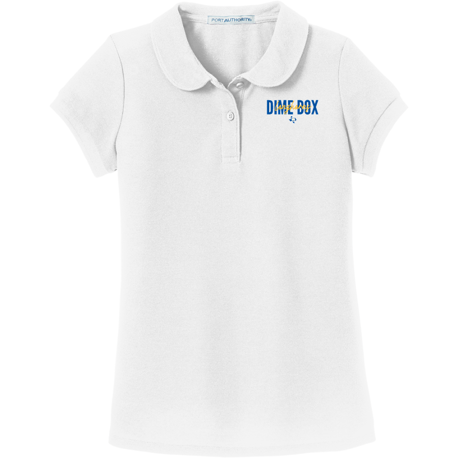 DIME BOX HIGH SCHOOL LONGHORNS <span class="pdp-name-mascot">DIME BOX LONGHORNS</span> Port Authority Girls Silk Touch Peter Pan Collar Polo