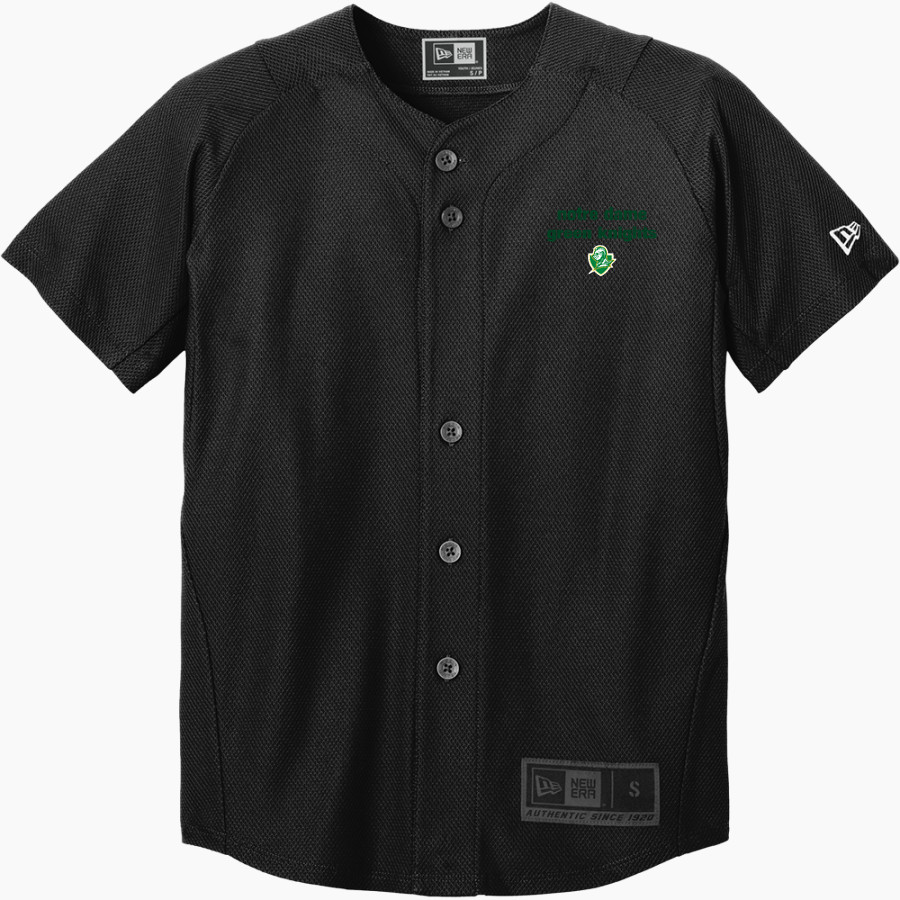 NOTRE DAME HIGH SCHOOL GREEN KNIGHTS <span class="pdp-name-mascot">NOTRE DAME GREEN KNIGHTS</span> New Era Youth Diamond Era Full-Button Jersey