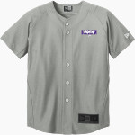 Bergman Dolphins <span class="pdp-name-mascot">Frank V. Bergman Elementary Dolphins</span> New Era Youth Diamond Era Full-Button Jersey Front Thumbnail