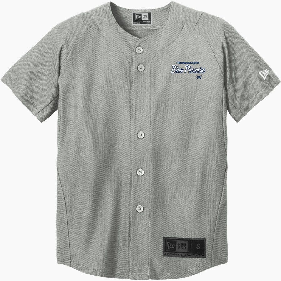 STEM Innovation Academy of the Oranges we rise together <span class="pdp-name-mascot">STEM Phoenix</span> New Era Youth Diamond Era Full-Button Jersey